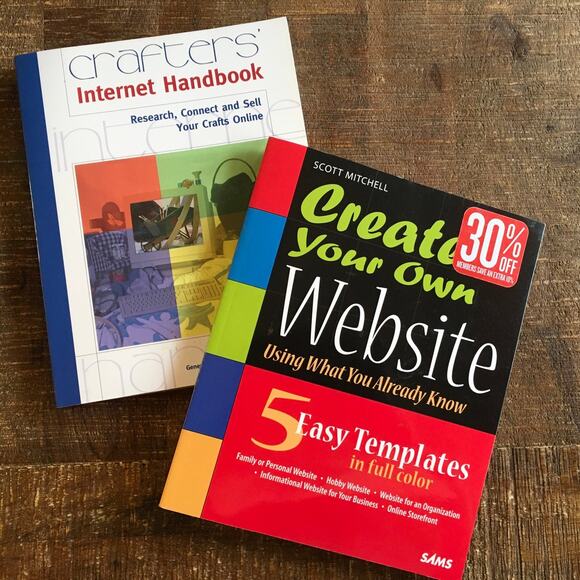 Crafters Internet Handbook Create Your Own Website Book Bundle Reseller Maker - Picture 1 of 3